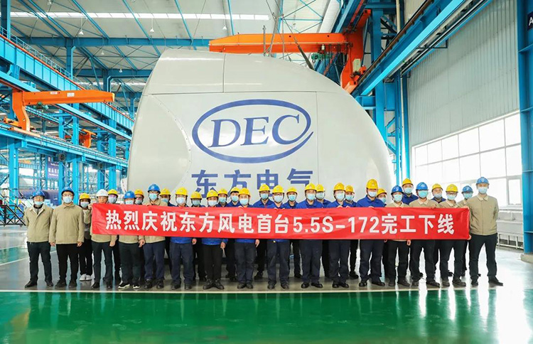 開啟“6MW時(shí)代”！國內(nèi)陸上單機(jī)容量最大風(fēng)電機(jī)組下線